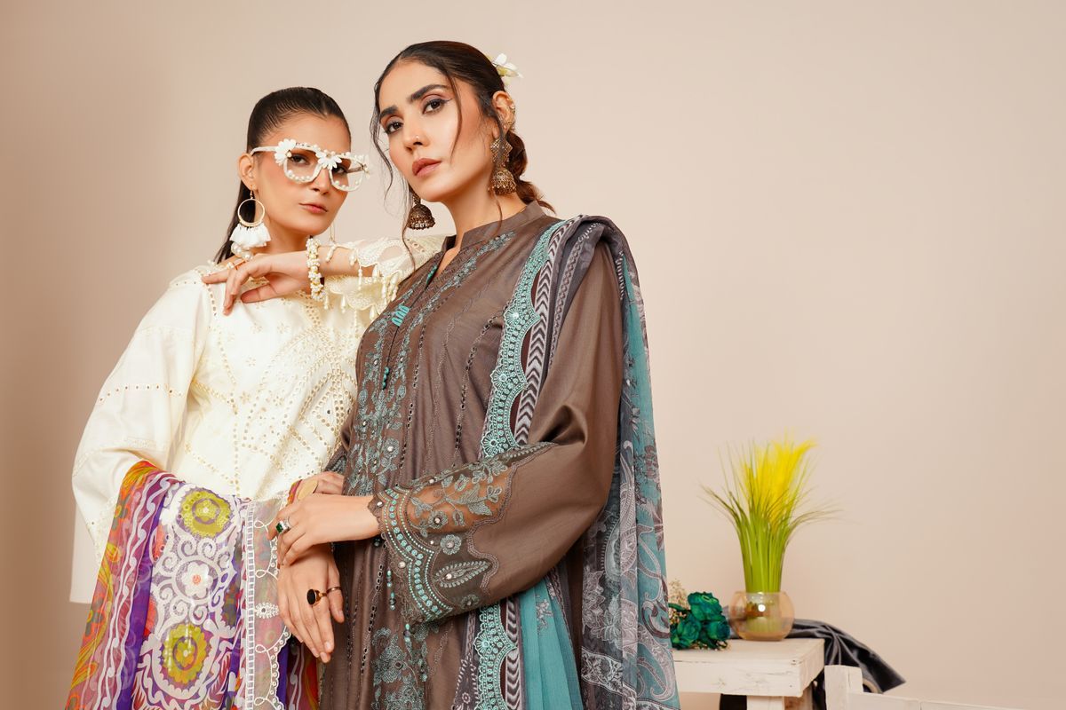 Printed Pakistani ladies suits stitched to customer requirements